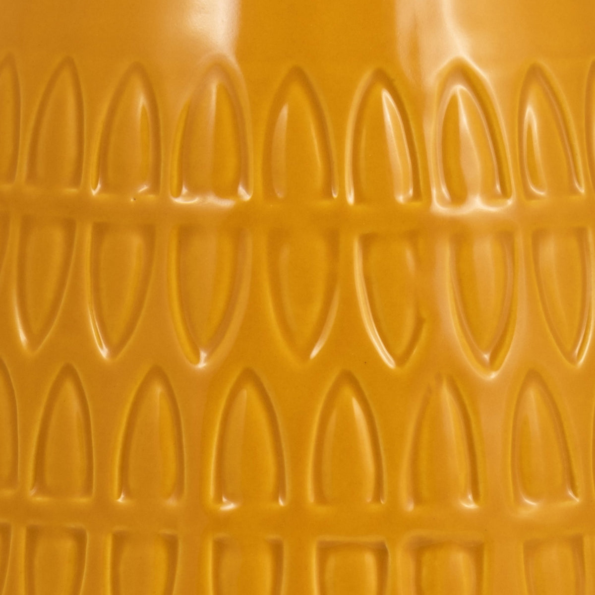 CER, 8"H CARVED VASE, MUSTARD GOLD Vases and Jars| Sagebrook Home