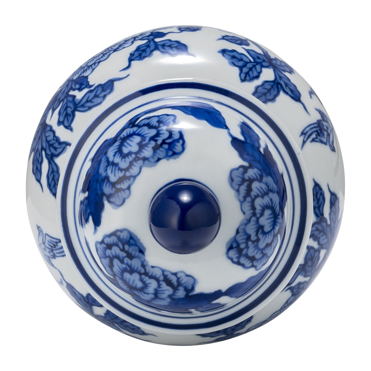 CER, 8"H TEMPLE JAR, BLUE/WHITE Vases and Jars| Sagebrook Home