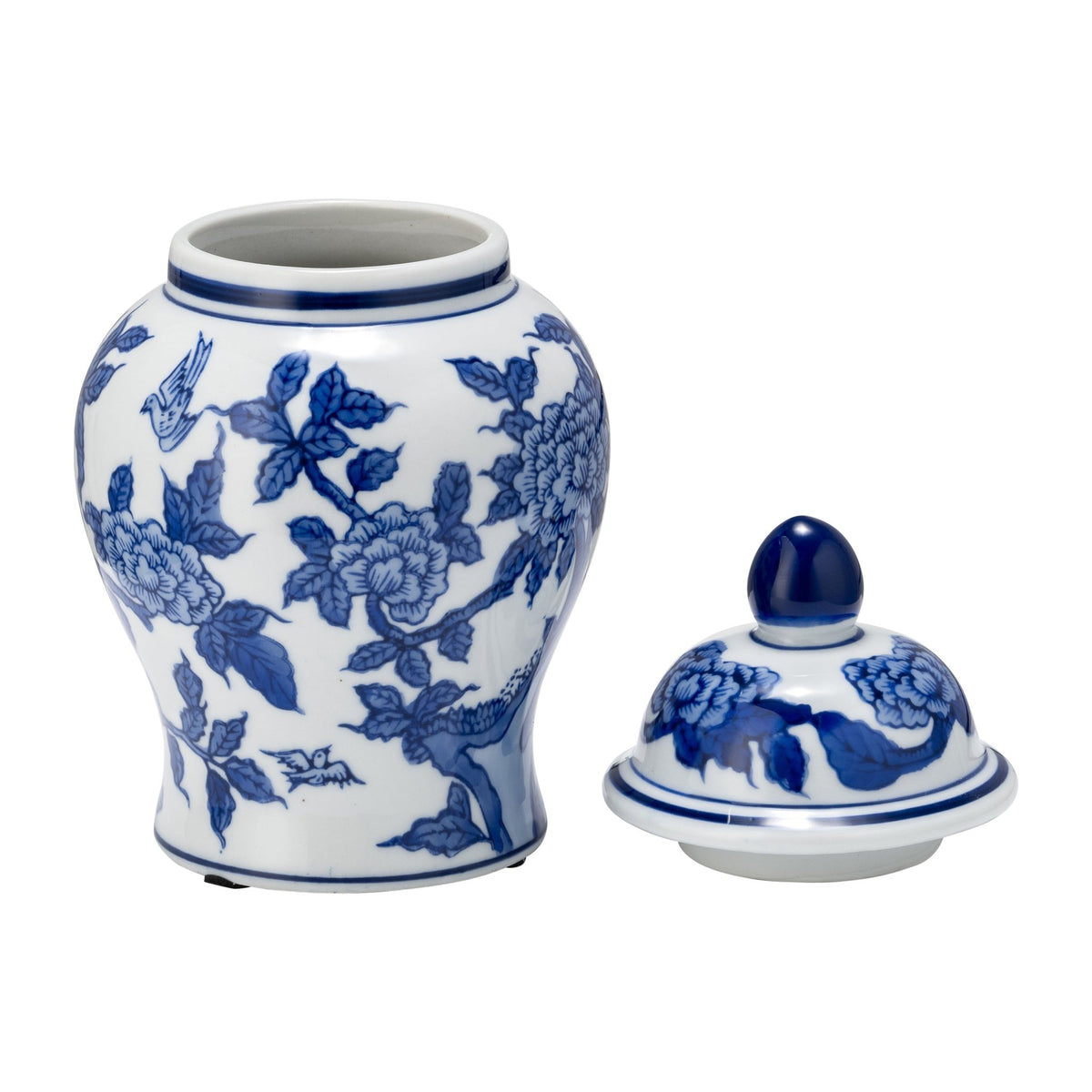 CER, 8"H TEMPLE JAR, BLUE/WHITE Vases and Jars| Sagebrook Home