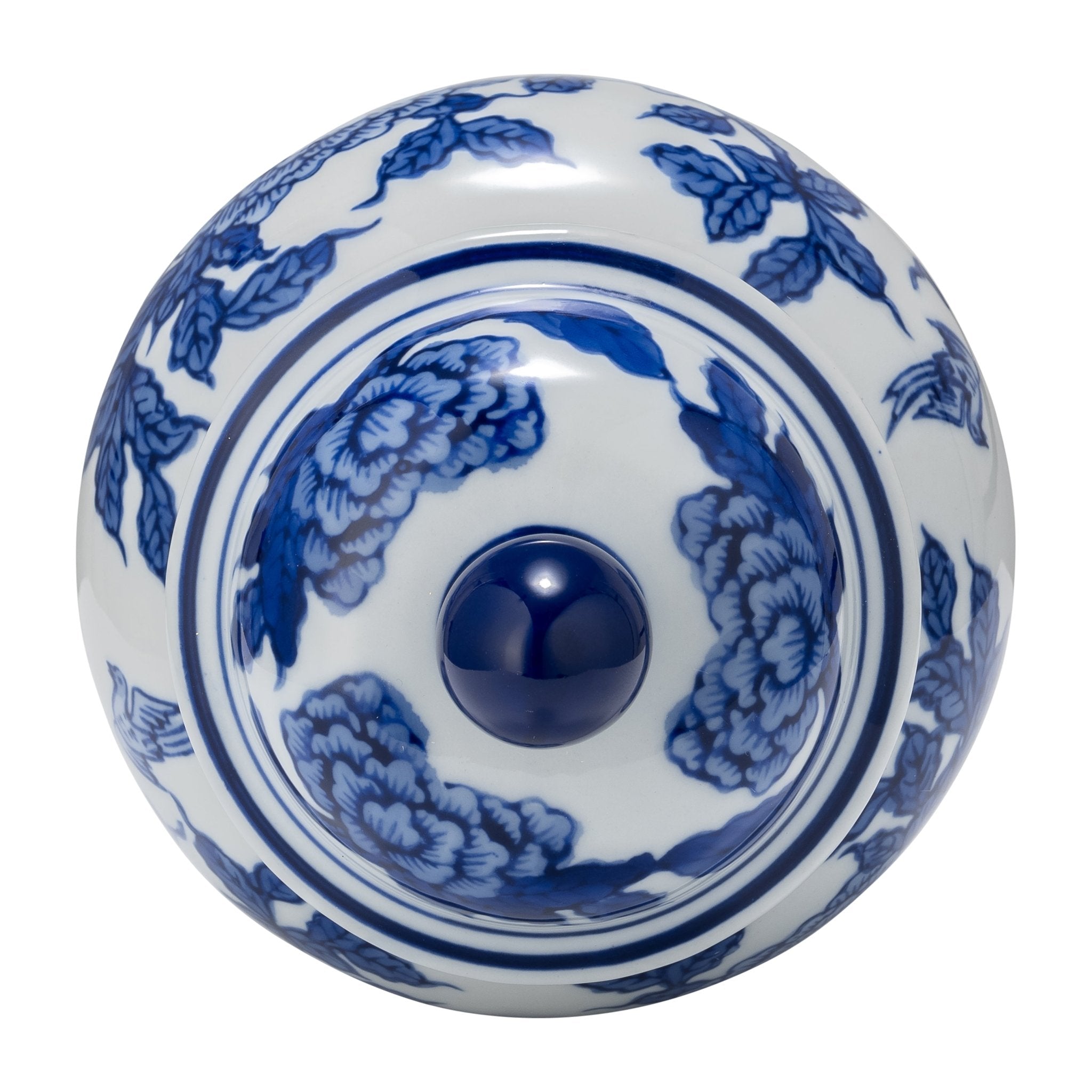 CER, 8"H TEMPLE JAR, BLUE/WHITE Vases and Jars| Sagebrook Home
