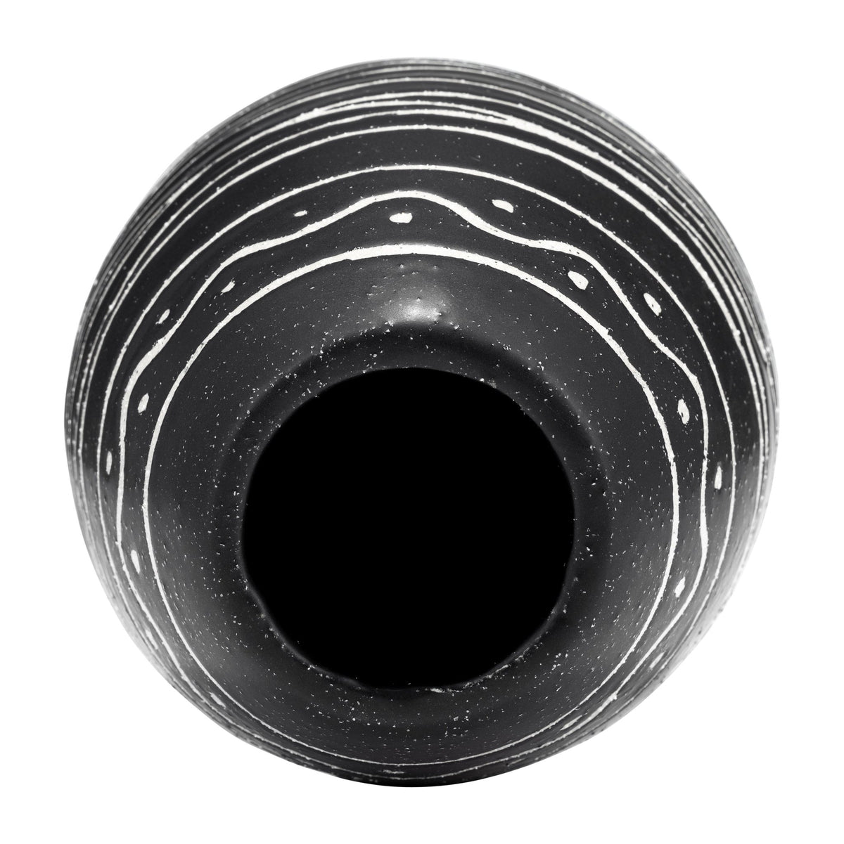 CER, 8"H TRIBAL VASE, BLACK/WHITE Vases and Jars| Sagebrook Home