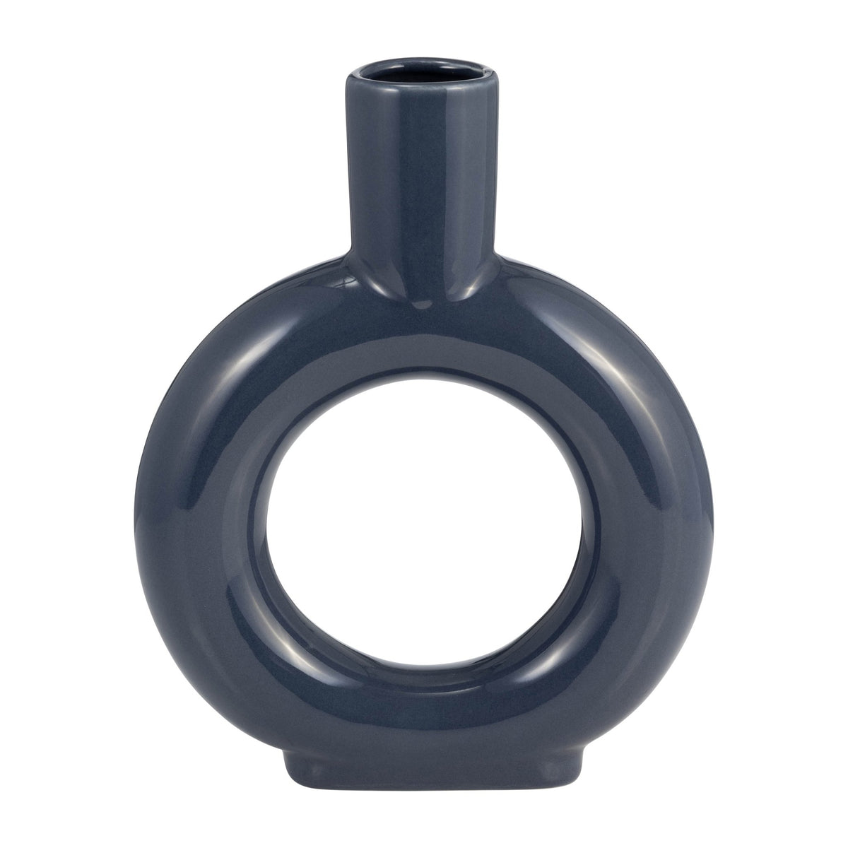 CER, 9" ROUND CUT-OUT VASE, COBALT BLUE Vases and Jars| Sagebrook Home