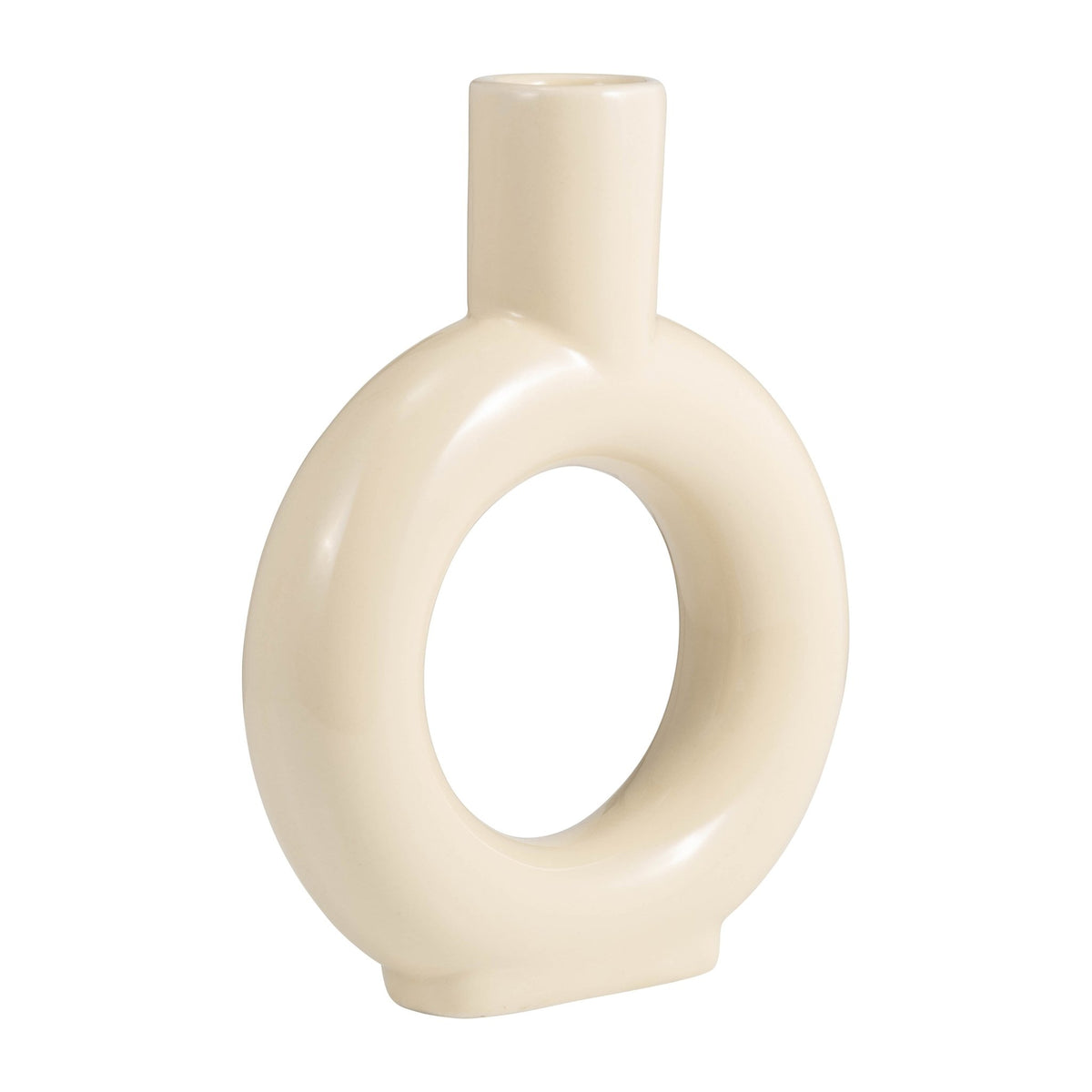 CER, 9" ROUND CUT-OUT VASE, COTTON Vases and Jars| Sagebrook Home