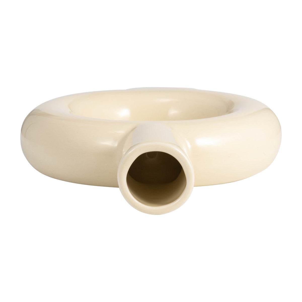 CER, 9" ROUND CUT-OUT VASE, COTTON Vases and Jars| Sagebrook Home