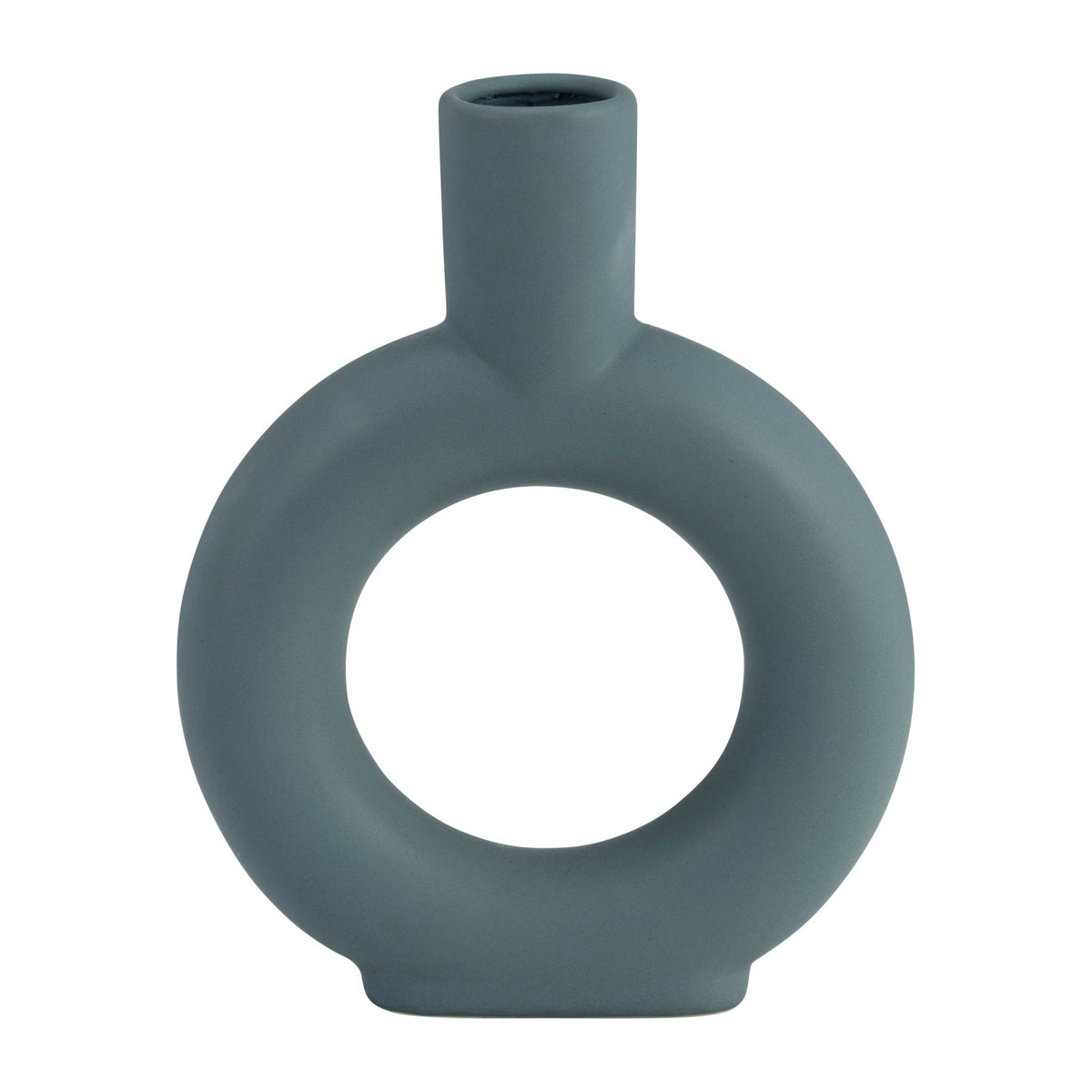 CER, 9" ROUND CUT-OUT VASE, DEEP TEAL Vases and Jars| Sagebrook Home