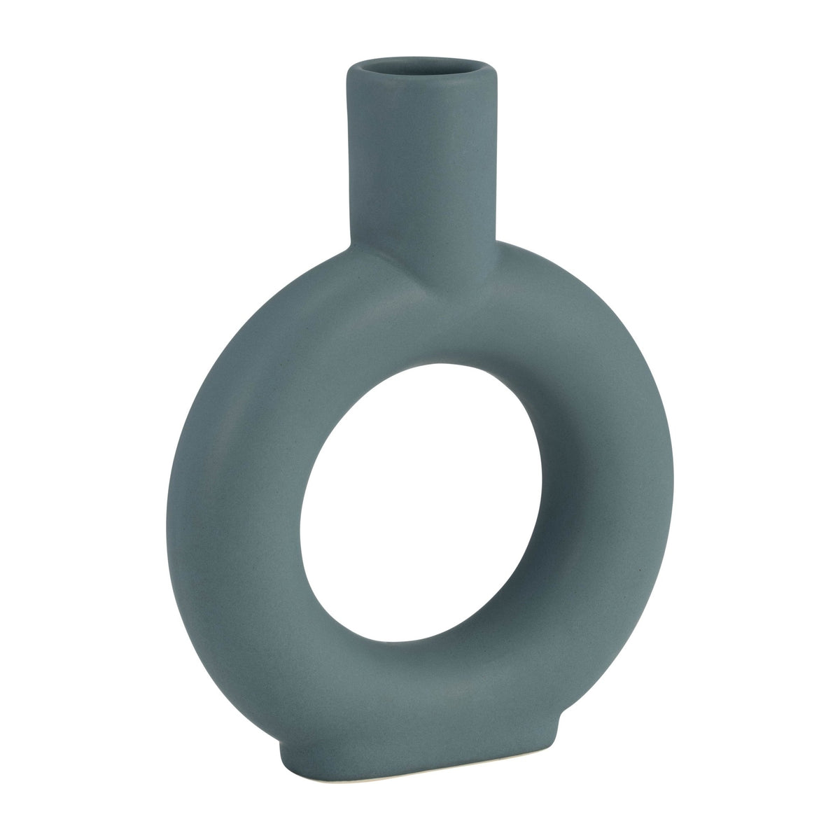 CER, 9" ROUND CUT-OUT VASE, DEEP TEAL Vases and Jars| Sagebrook Home