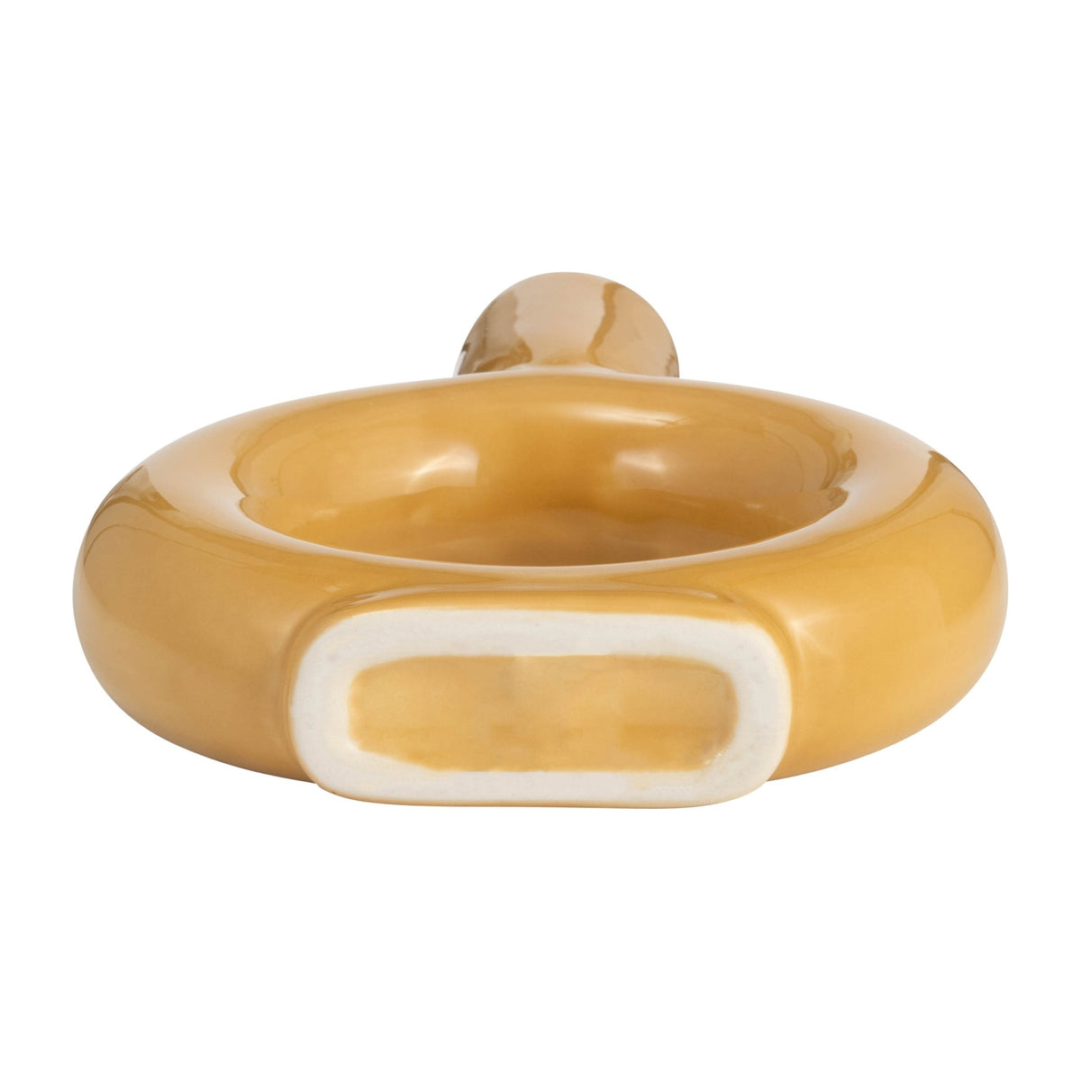 CER, 9" ROUND CUT-OUT VASE, MUSTARD GOLD Vases and Jars| Sagebrook Home
