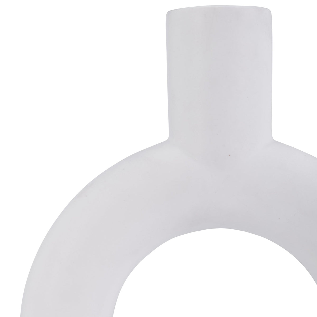 Cer, 9" Round Cut-Out Vase, White Vases and Jars| Sagebrook Home
