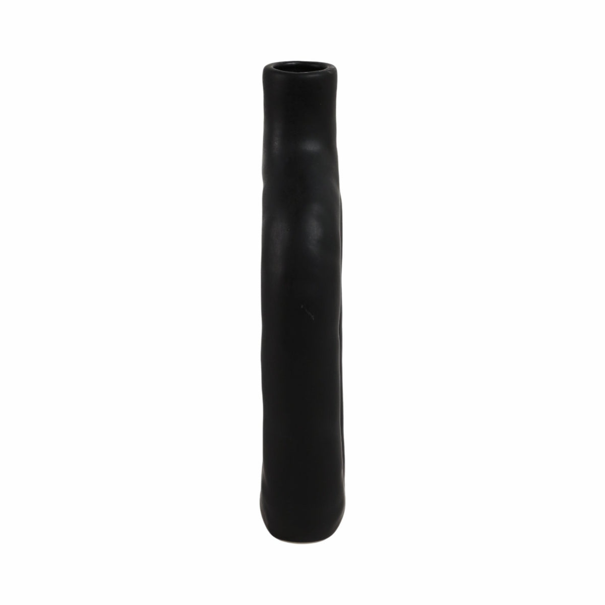 CER, 9" TEXTURED CUT-OUT VASE, BLACK Vases and Jars| Sagebrook Home