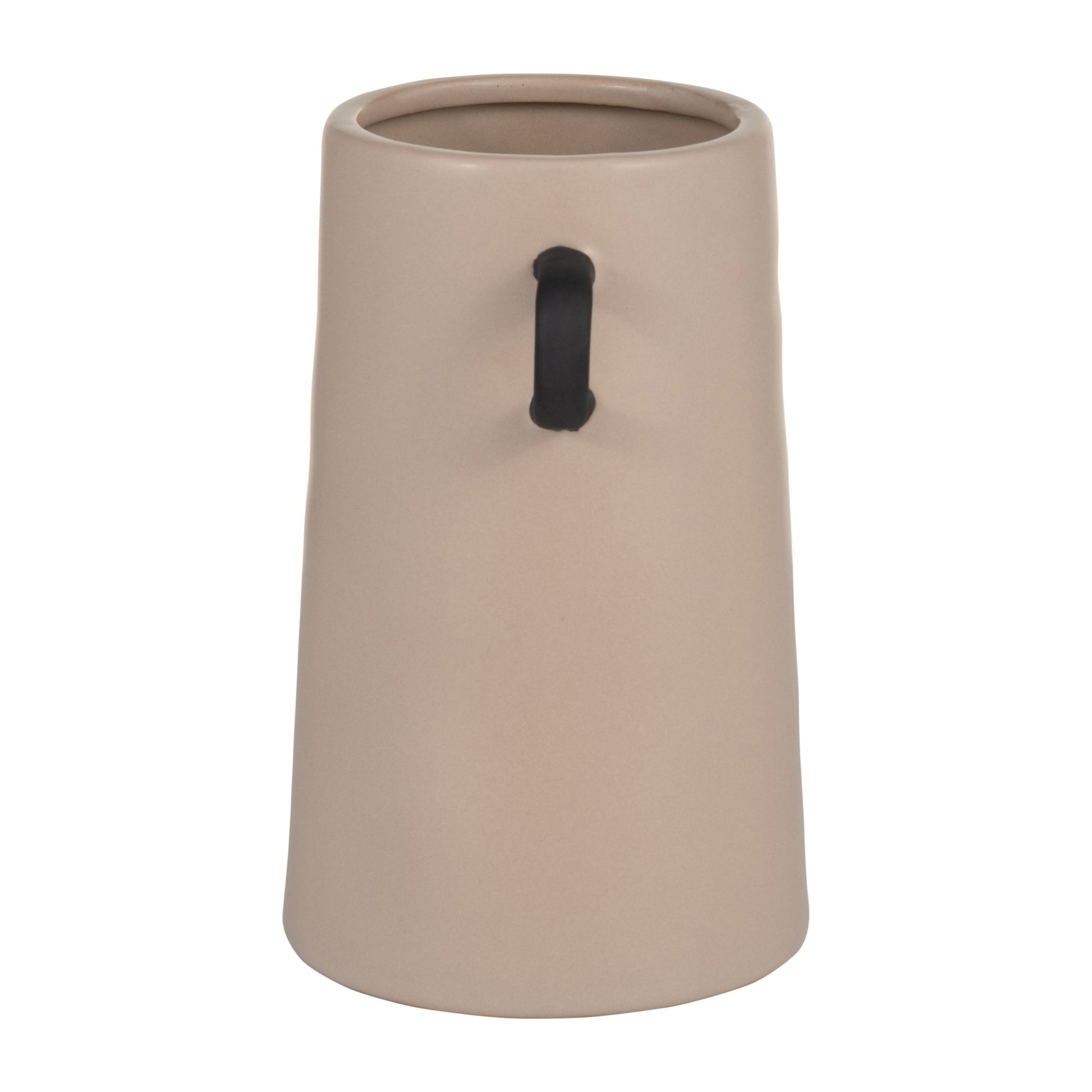 CER, 9"H EARED VASE, IRISH CREAM Vases and Jars| Sagebrook Home