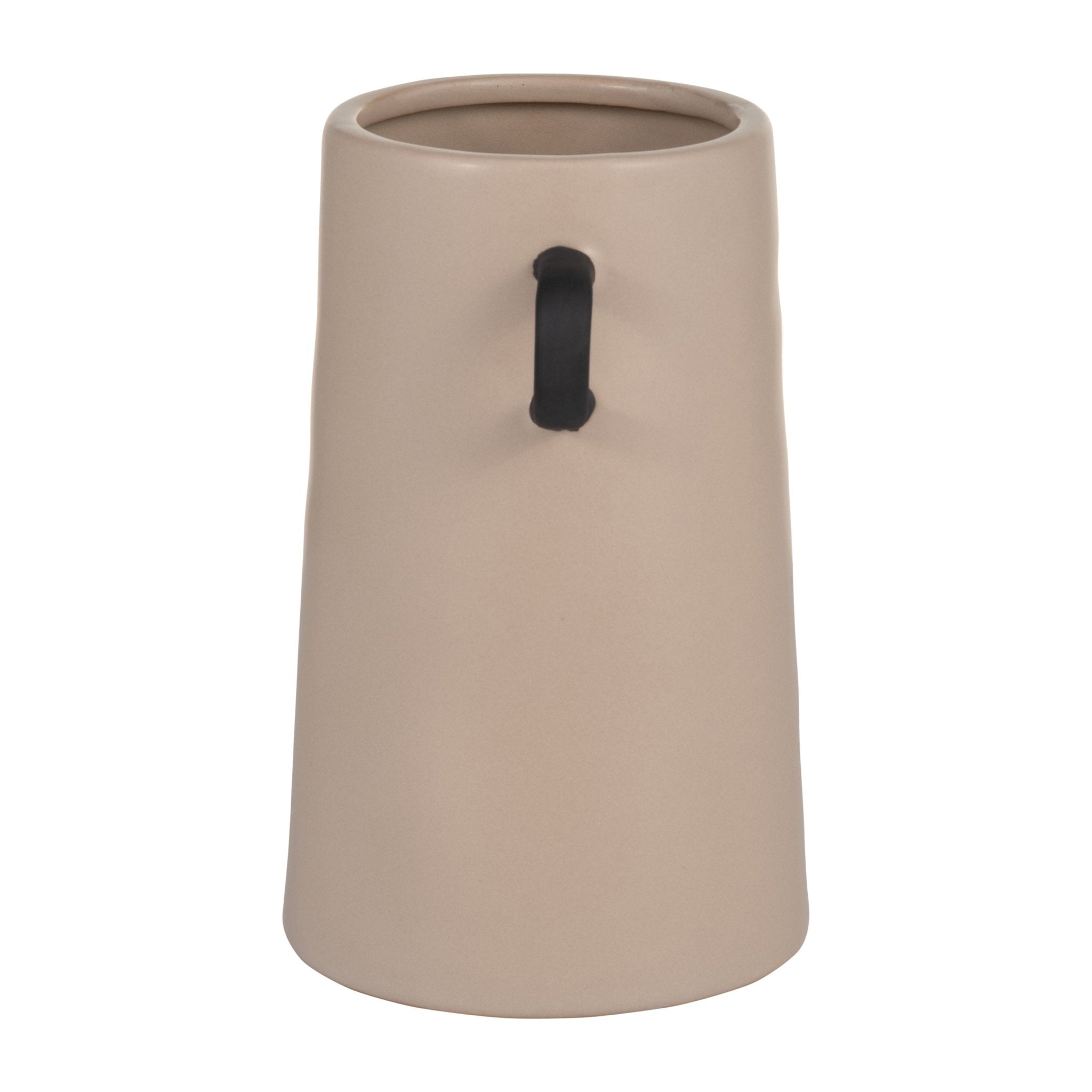 CER, 9"H EARED VASE, IRISH CREAM Vases and Jars| Sagebrook Home