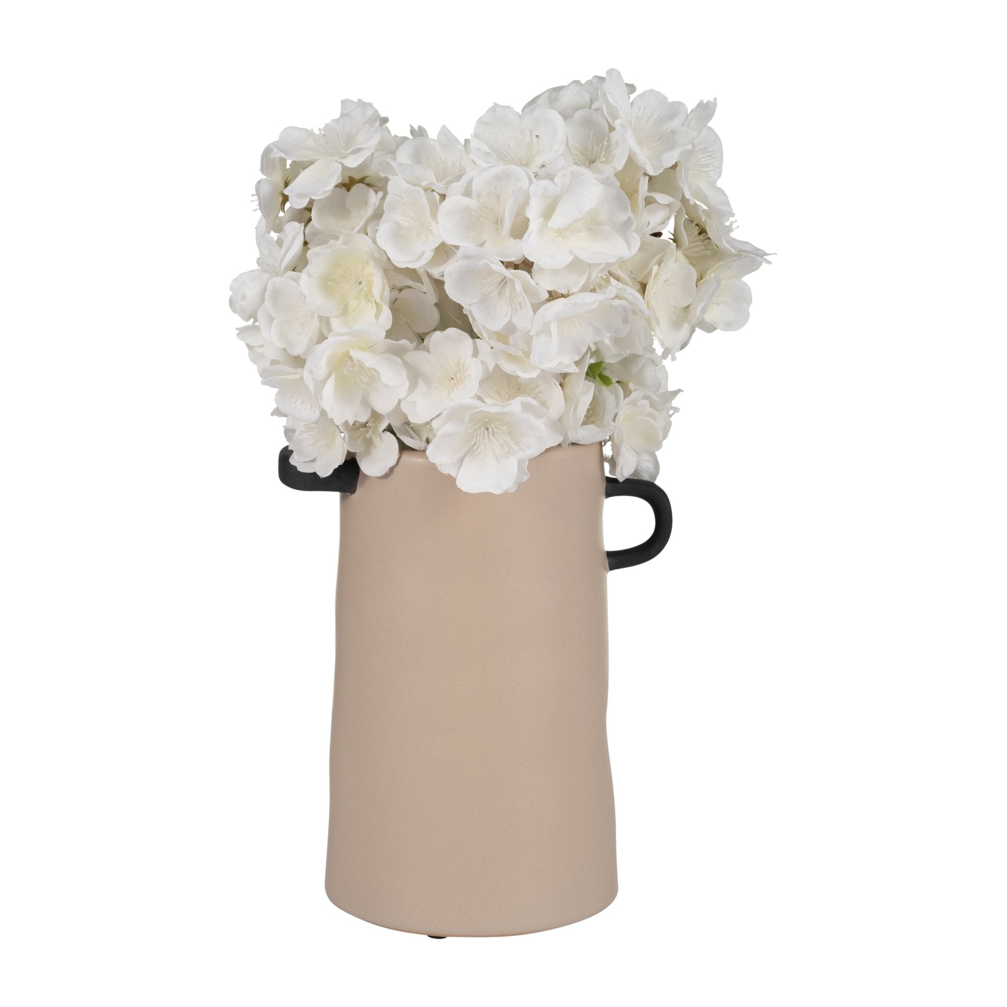CER, 9"H EARED VASE, IRISH CREAM Vases and Jars| Sagebrook Home