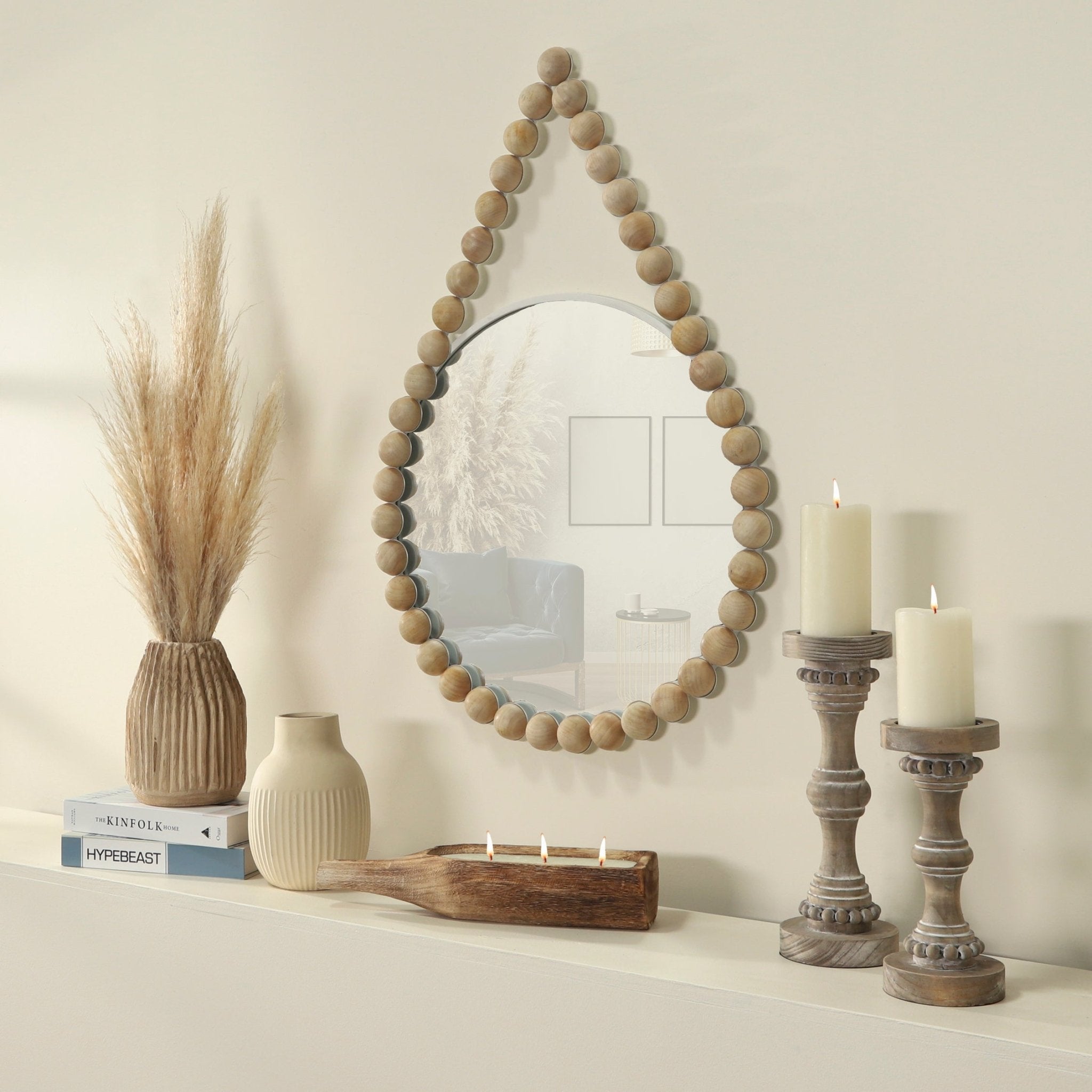 CER, 9"H RIDGED BULBOUS VASE, IVORY Vases and Jars| Sagebrook Home