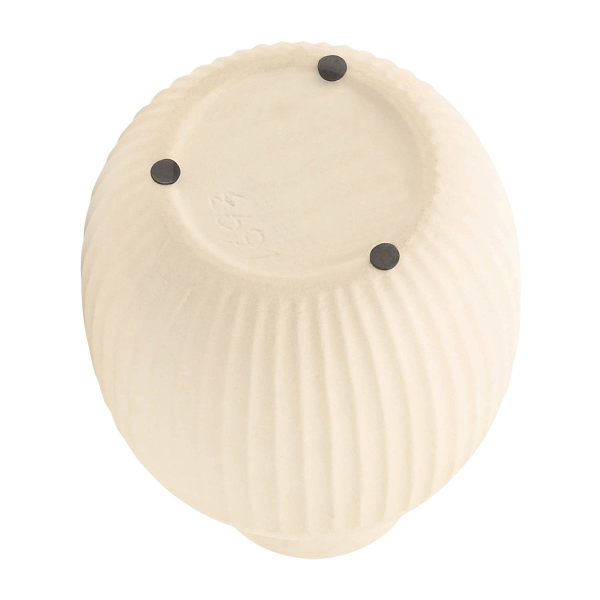CER, 9"H RIDGED BULBOUS VASE, IVORY Vases and Jars| Sagebrook Home