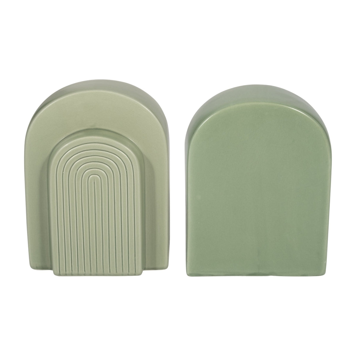 CER, S/2 7" ARCH BOOKENDS, DARK SAGE Table Decors| Sagebrook Home