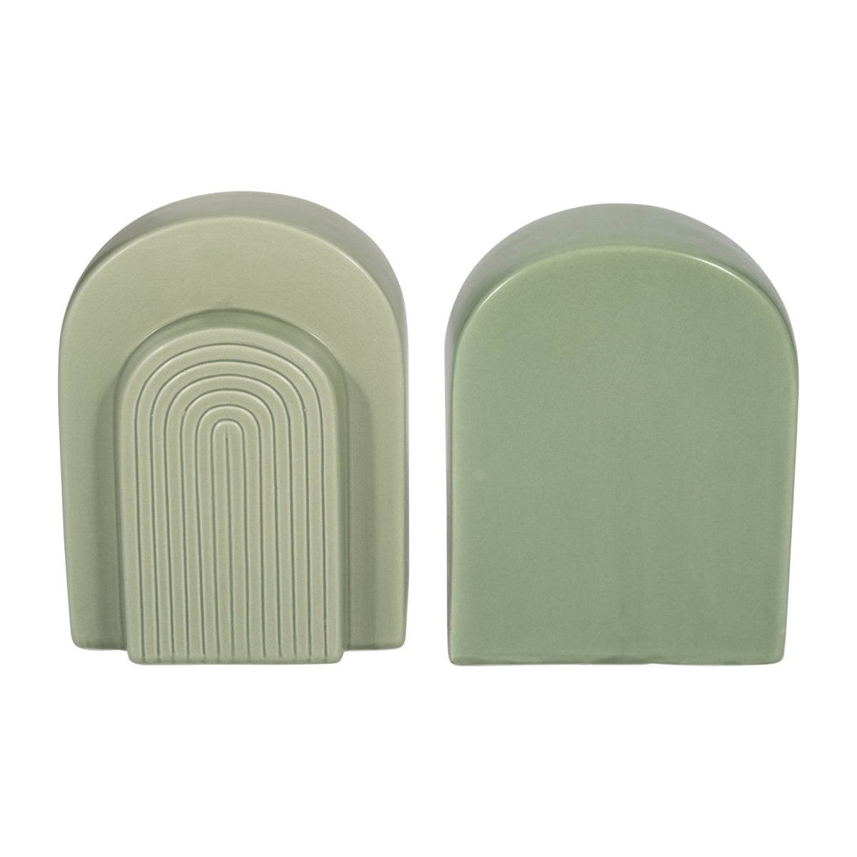 CER, S/2 7" ARCH BOOKENDS, DARK SAGE Table Decors| Sagebrook Home