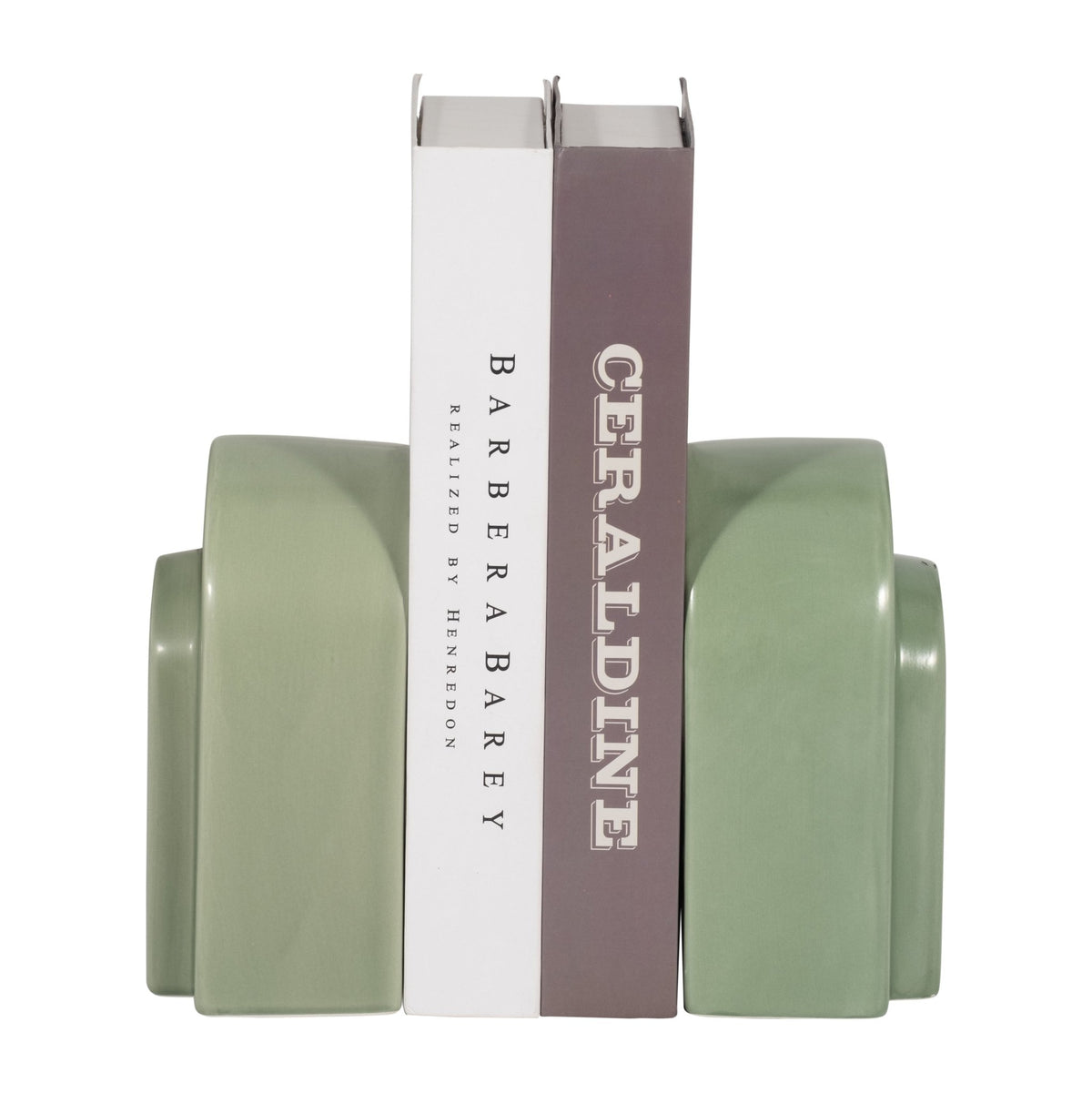 CER, S/2 7" ARCH BOOKENDS, DARK SAGE Table Decors| Sagebrook Home