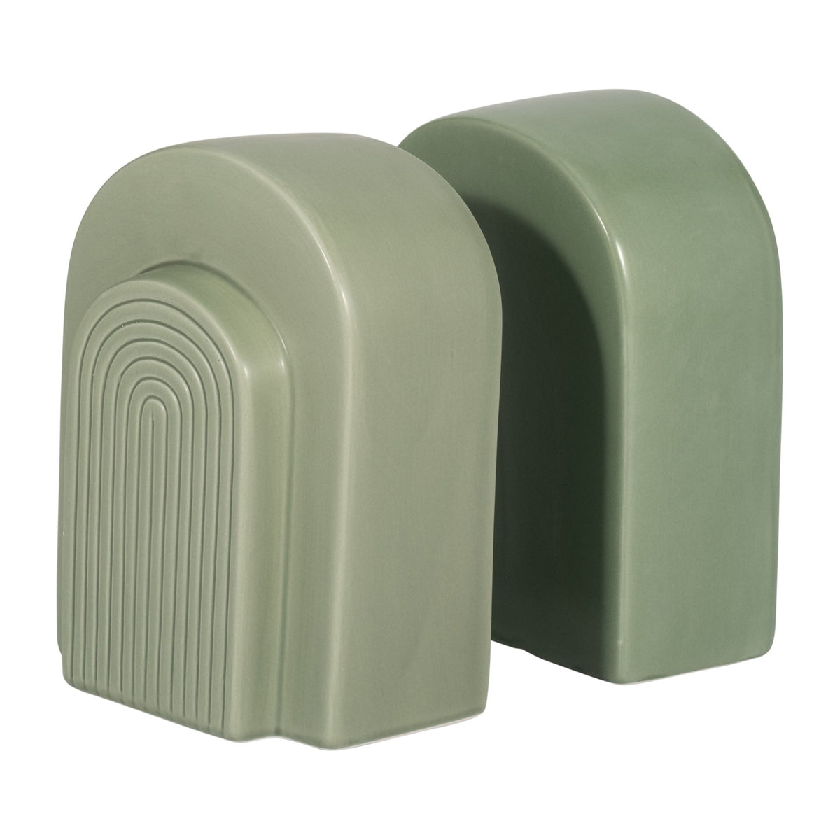 CER, S/2 7" ARCH BOOKENDS, DARK SAGE Table Decors| Sagebrook Home