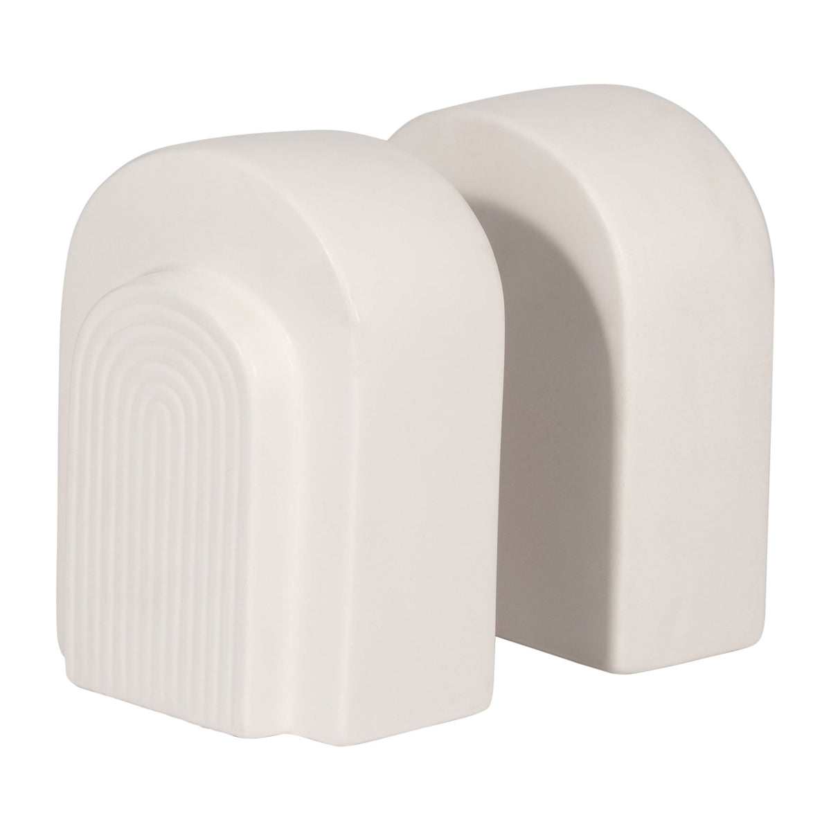 CER, S/2 7" ARCH BOOKENDS, WHITE Table Decors| Sagebrook Home
