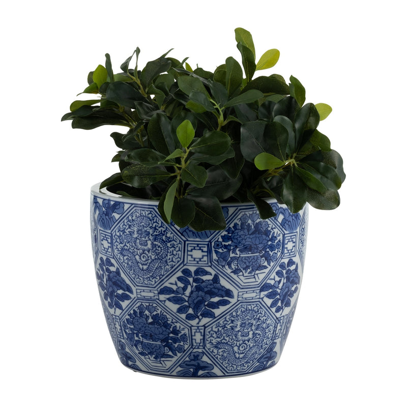 CER, S/3 6/8/10" CHINOISERIE PLANTERS, BLUE/WHITE - Al Rugaib Furniture