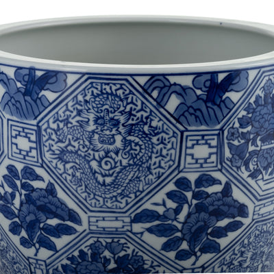 CER, S/3 6/8/10" CHINOISERIE PLANTERS, BLUE/WHITE - Al Rugaib Furniture