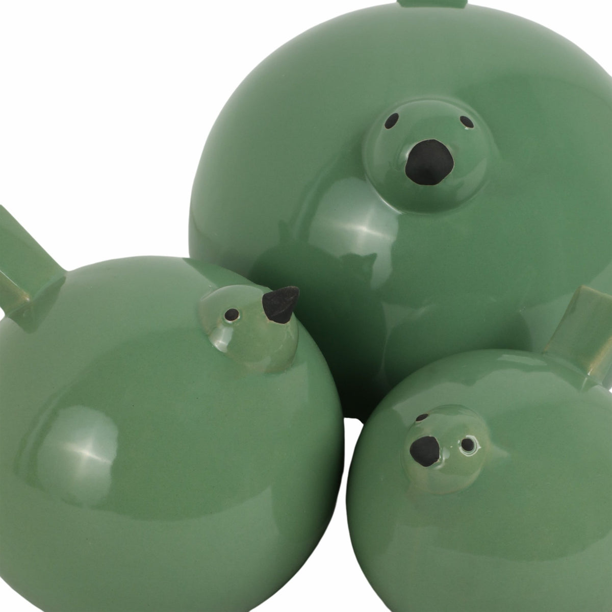 CER, S/3 BIRDS 8", DRK SAGE GREEN Table Decors| Sagebrook Home