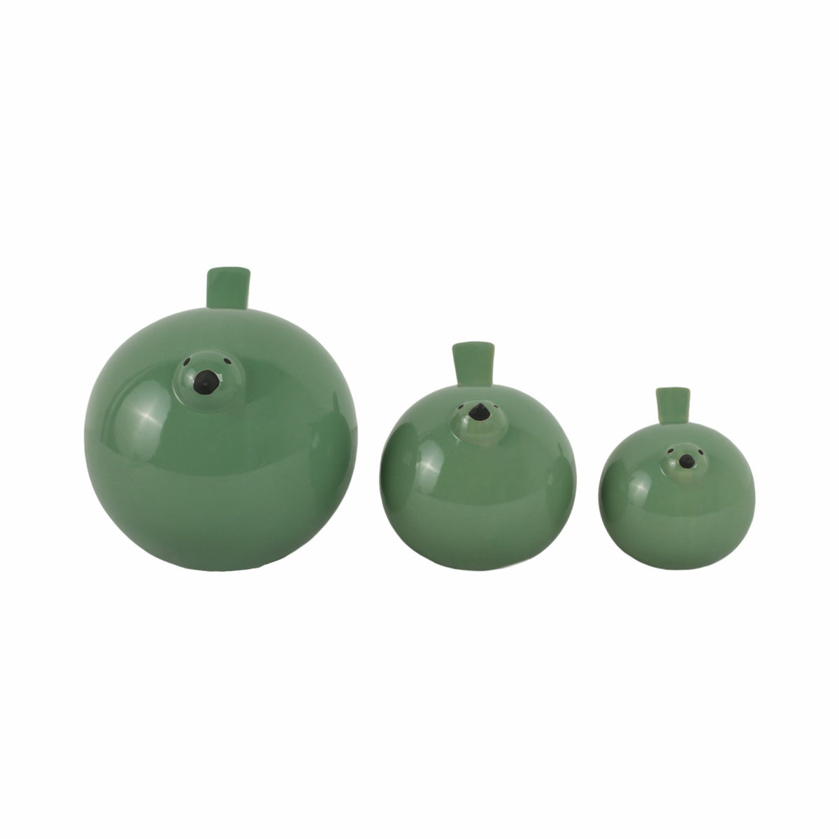 CER, S/3 BIRDS 8", DRK SAGE GREEN Table Decors| Sagebrook Home