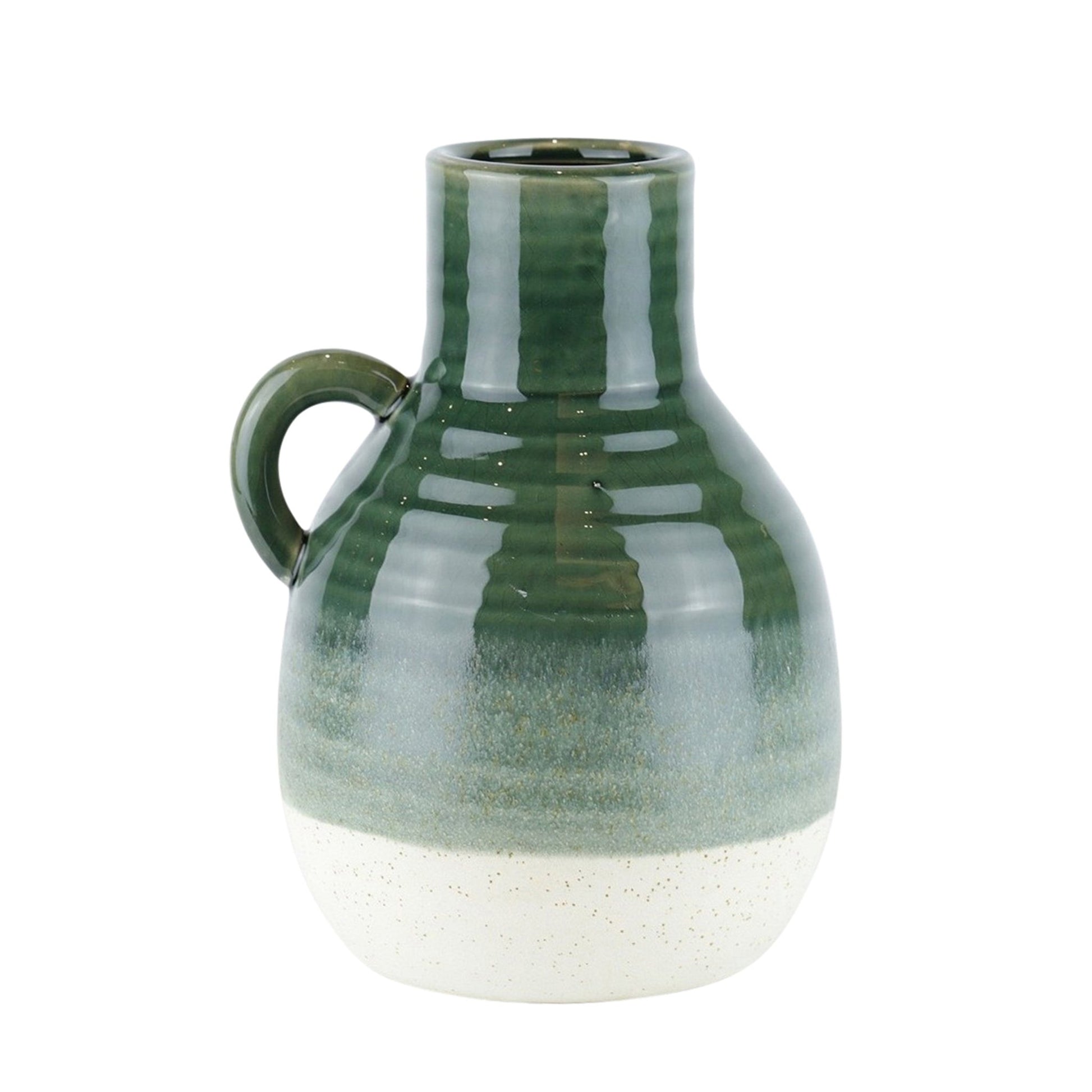 CERAMIC 10" JUG, GREEN Vases and Jars| Sagebrook Home