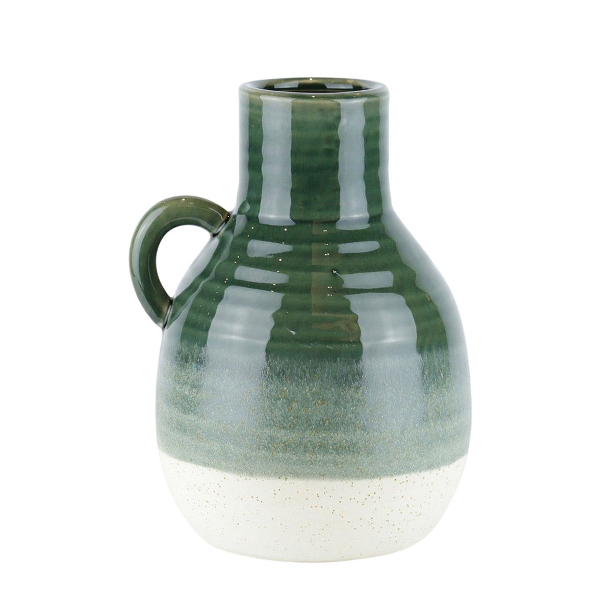 CERAMIC 10" JUG, GREEN Vases and Jars| Sagebrook Home