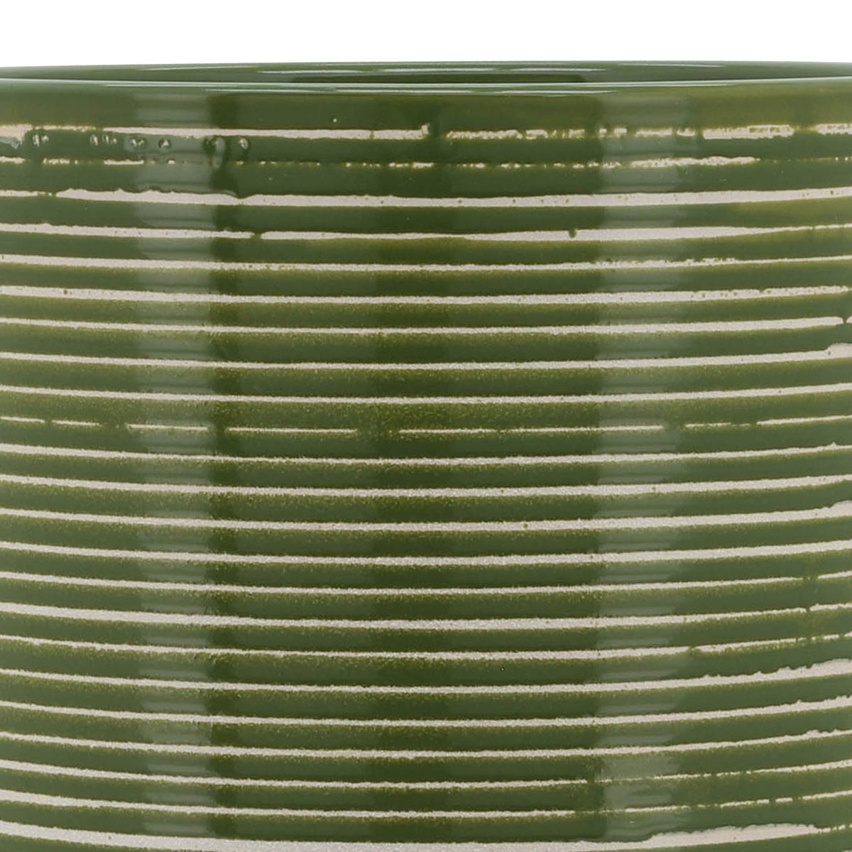 CERAMIC 10" PLANTER ON WOODEN STAND, OLIVE Outdoor Planters| Sagebrook Home