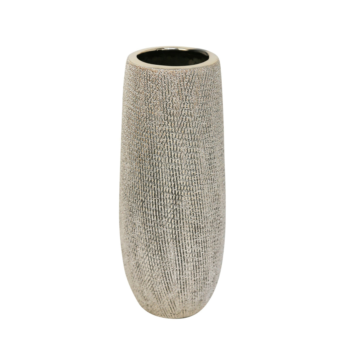 CERAMIC 10" VASE,CHAMPAGNE Vases and Jars| Sagebrook Home
