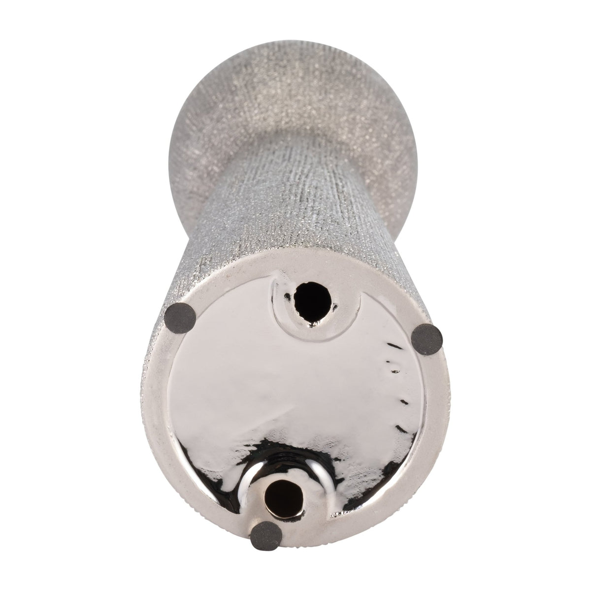 CERAMIC 16" BEAD CANDLE HOLDER,SILVER Candle Holders| Sagebrook Home