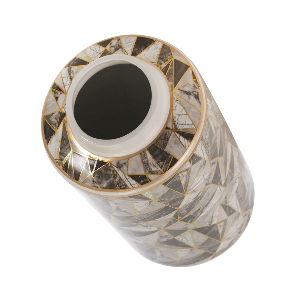 CERAMIC 16" COVERED JAR, ABSTRACT, MULTI Vases and Jars| Sagebrook Home