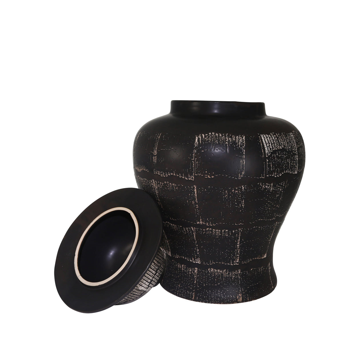 CERAMIC 28" TEMPLE JAR, ANTIQUE BLACK Vases and Jars| Sagebrook Home