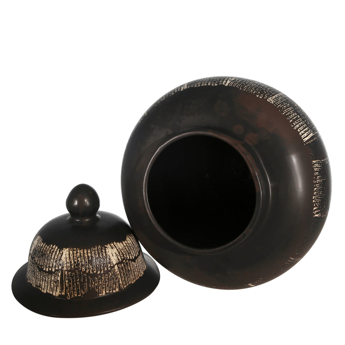 CERAMIC 28" TEMPLE JAR, ANTIQUE BLACK Vases and Jars| Sagebrook Home