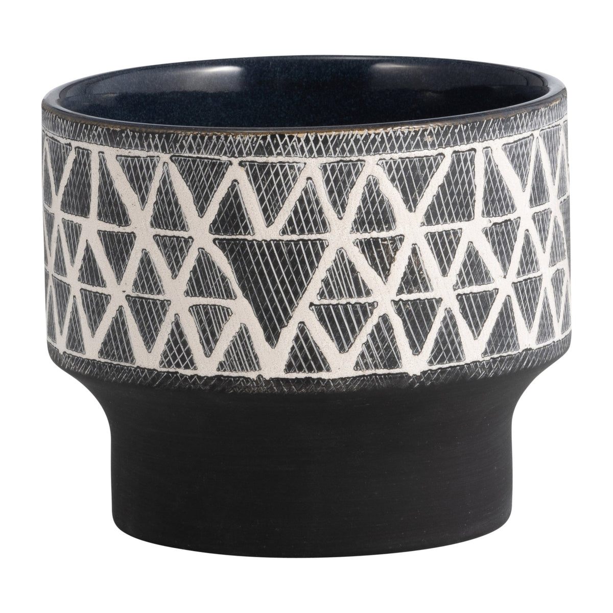 Ceramic 4.5" Planter Gray Outdoor Planters| Sagebrook Home