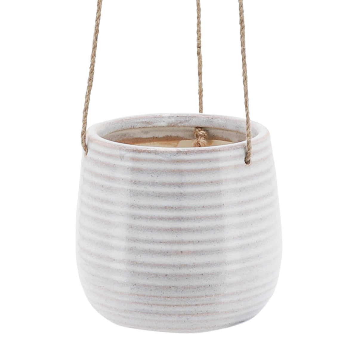 Ceramic 6" Hanging Planter,Beige Outdoor Planters| Sagebrook Home