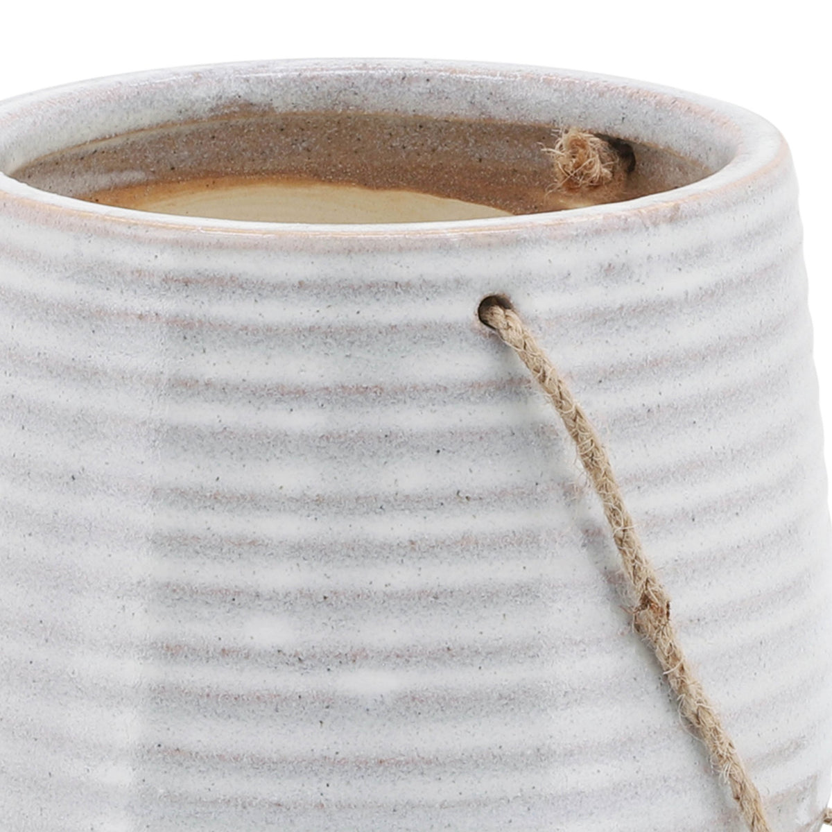 Ceramic 6" Hanging Planter,Beige Outdoor Planters| Sagebrook Home