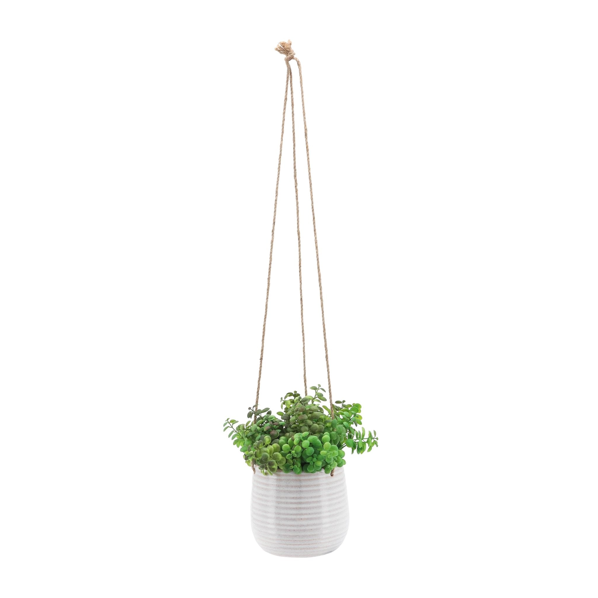 Ceramic 6" Hanging Planter,Beige Outdoor Planters| Sagebrook Home