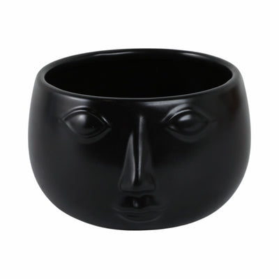 Ceramic 7" Face Planter, Matte Black - Al Rugaib Furniture
