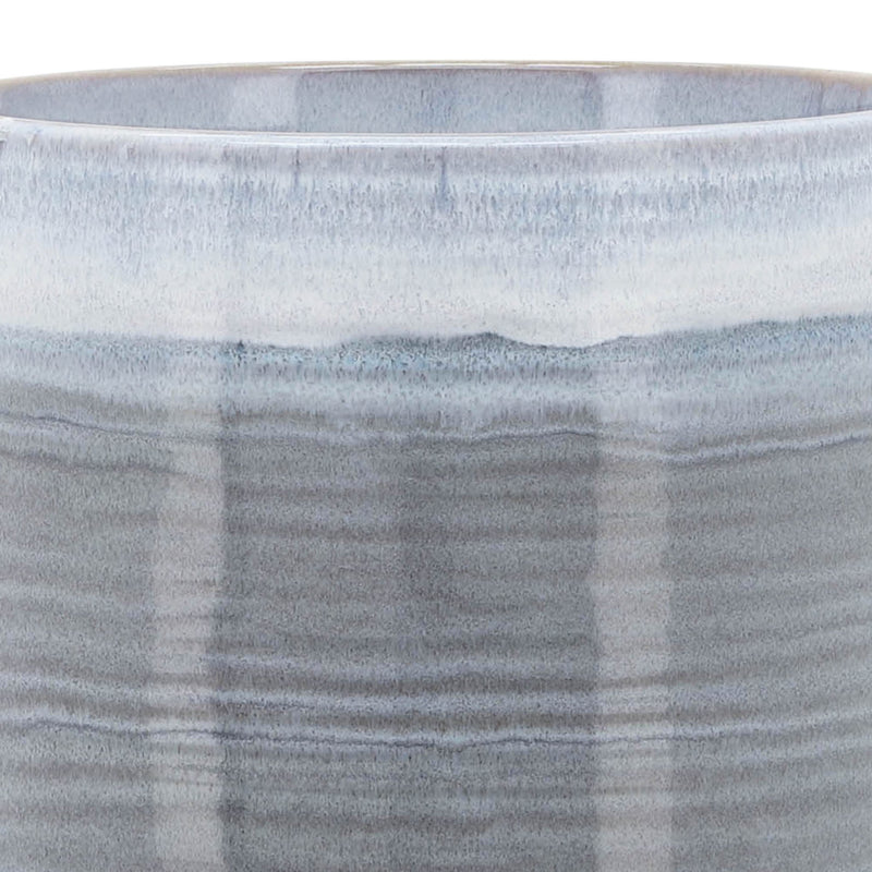 CERAMIC 8" PLANTER ON STAND, BLUE FADE - Al Rugaib Furniture