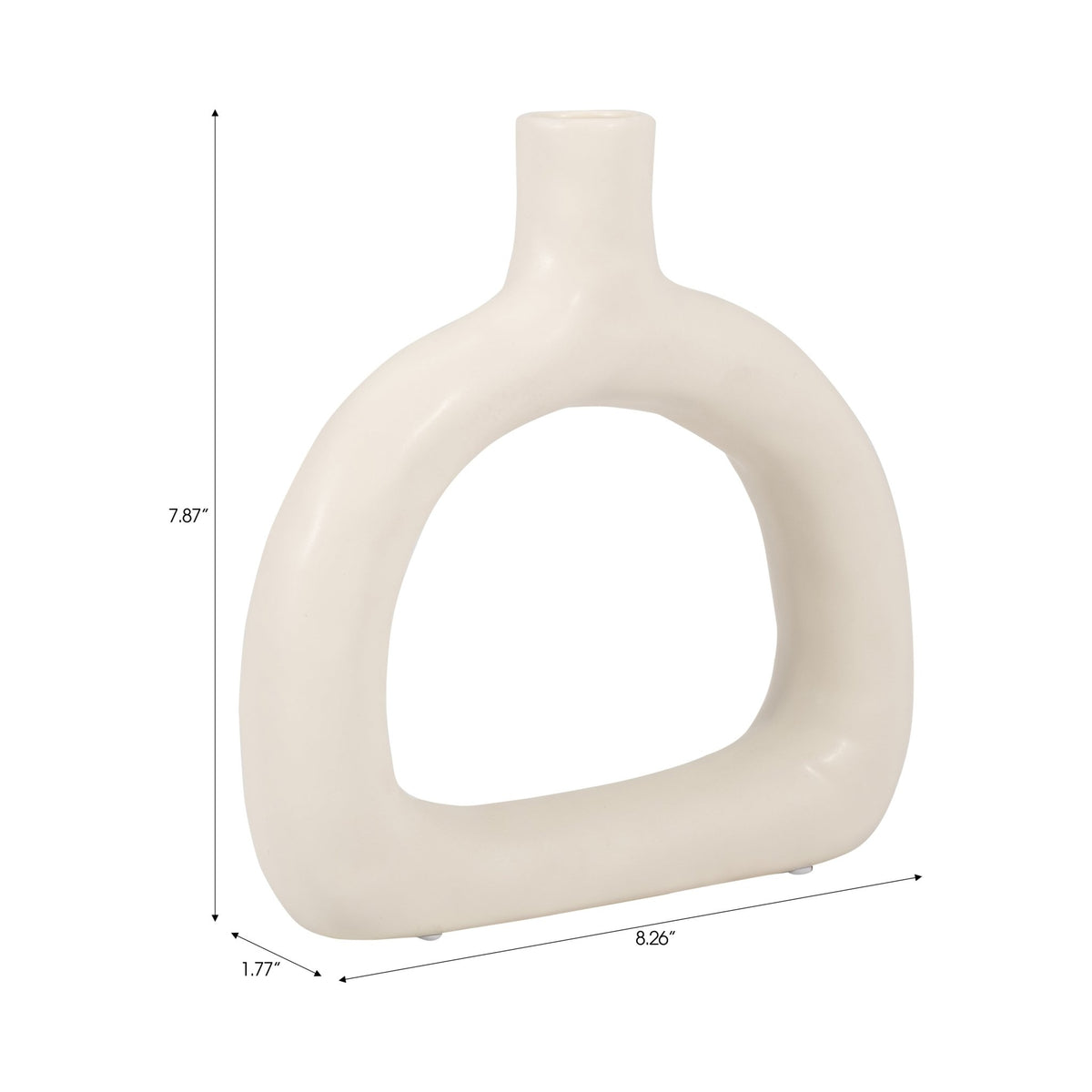 CERAMIC 8" TEXTURED WIDE CUT-OUT VASE Vases and Jars| Sagebrook Home