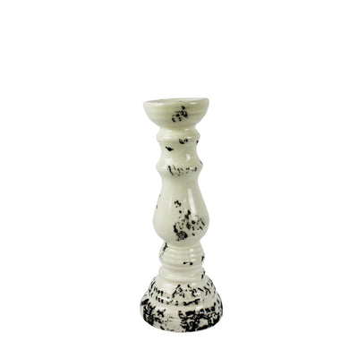 Ceramic Candle Holder, Black Marble - Al Rugaib Furniture