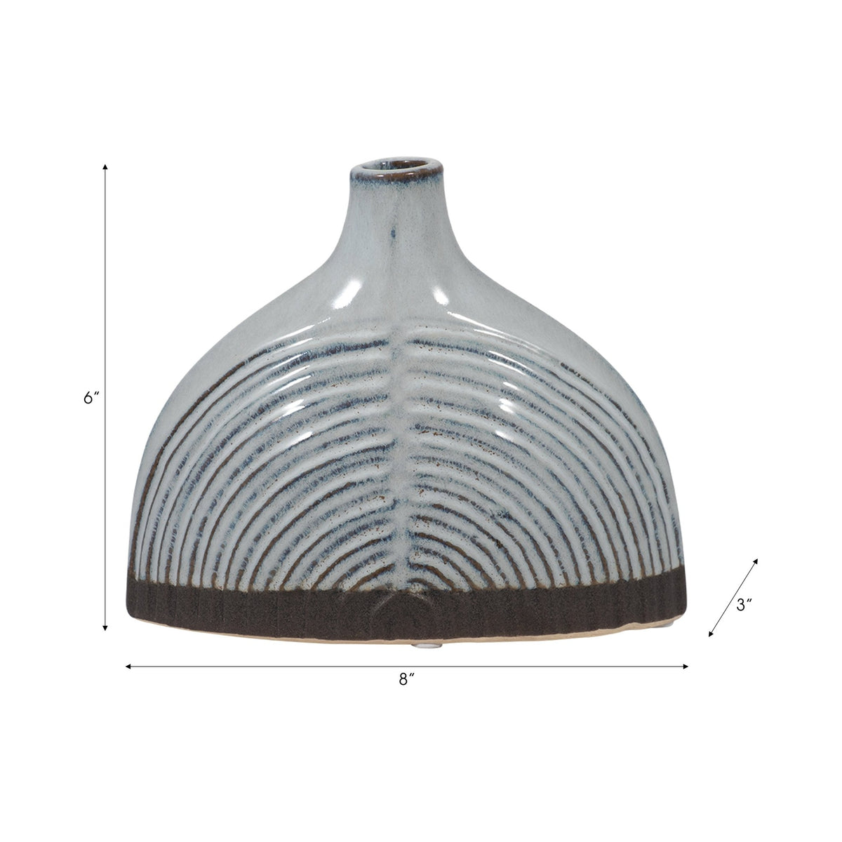 CERAMIC HALF DOME ARCH VASE, BLUE Vases and Jars| Sagebrook Home