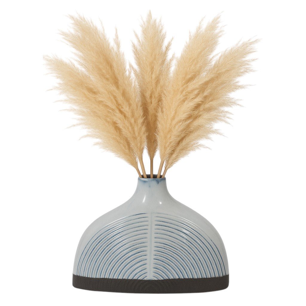 CERAMIC HALF DOME ARCH VASE, BLUE Vases and Jars| Sagebrook Home