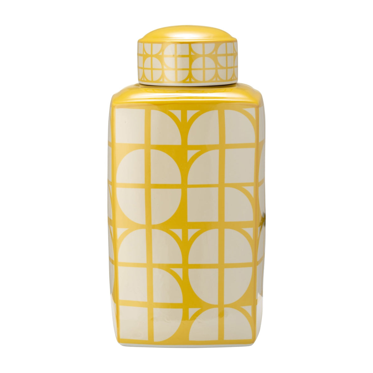 CERAMIC, SQUARE JAR W/ LID Vases and Jars| Sagebrook Home