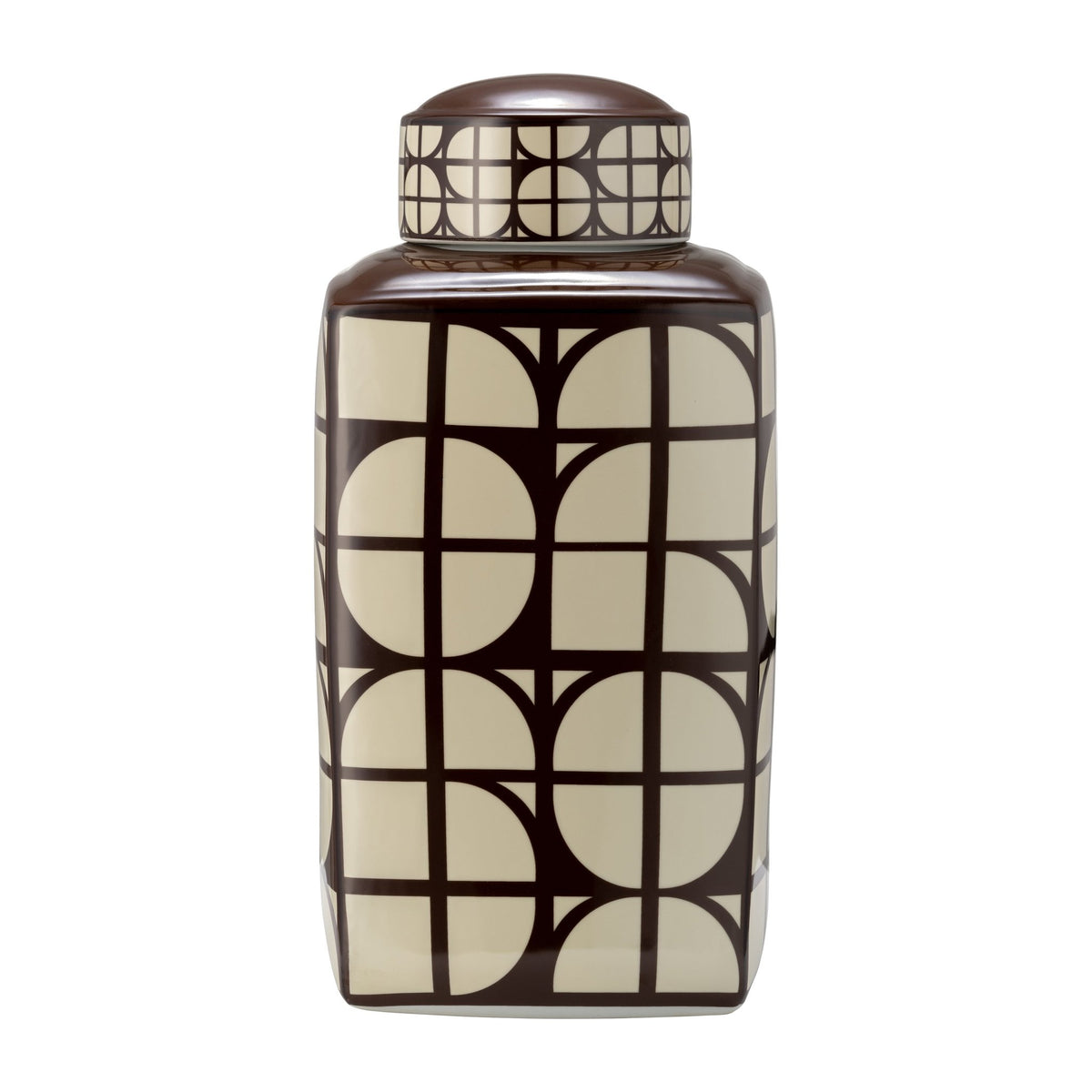 CERAMIC, SQUARE JAR W/ LID Vases and Jars| Sagebrook Home