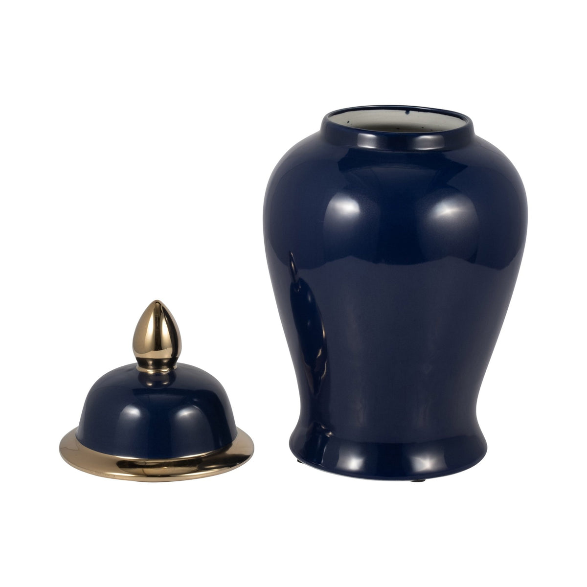 CER, 24" TEMPLE JAR, BLACK/GOLD Vases and Jars| Sagebrook Home