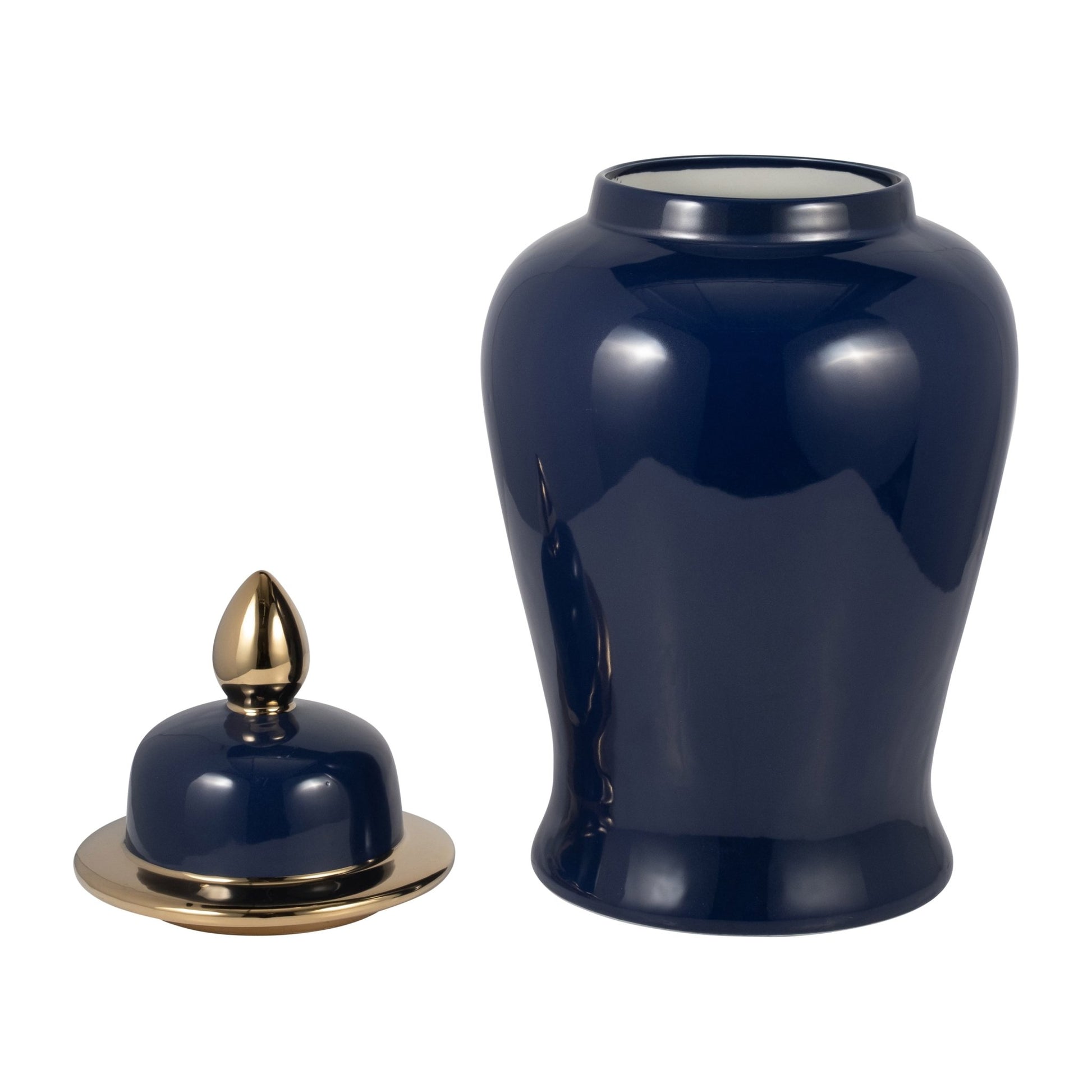CER, 24" TEMPLE JAR, BLACK/GOLD Vases and Jars| Sagebrook Home