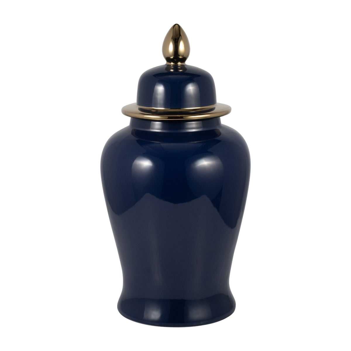 CER, 24" TEMPLE JAR, BLACK/GOLD Vases and Jars| Sagebrook Home